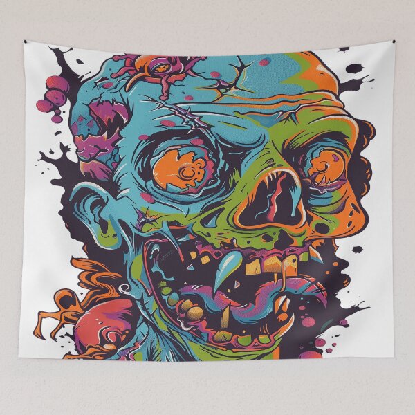 Item preview, Colorful Retro Vintage Zombie Design designed and sold by nomiraclehere.