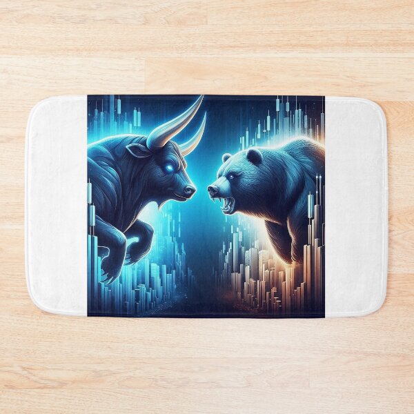 Item preview, Bull vs. Bear stock Market Clash (bullish vs bearish) designed and sold by LeStudioSHB.