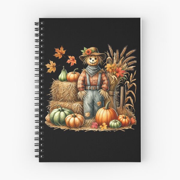 Item preview, Autumn Harvest Scarecrow with Pumpkins and Hay Bales designed and sold by Sasikharn.