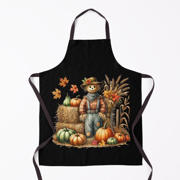 Item preview, Autumn Harvest Scarecrow with Pumpkins and Hay Bales designed and sold by Sasikharn.