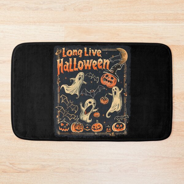 Item preview, Long Live Halloween in Vintage and Retro Styling, Spooky Season Ghosts Pumpkin Cat  designed and sold by trendyzcom.
