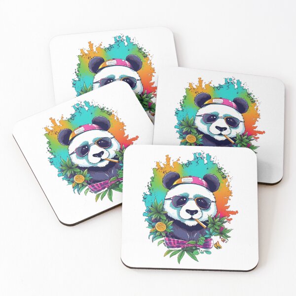 Item preview, Cool Colorful Panda Bear in Green designed and sold by MLArtifex.