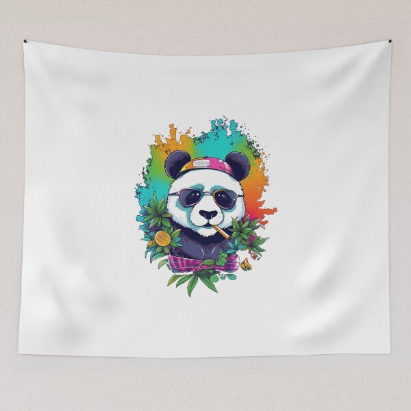 Item preview, Cool Colorful Panda Bear in Green designed and sold by MLArtifex.