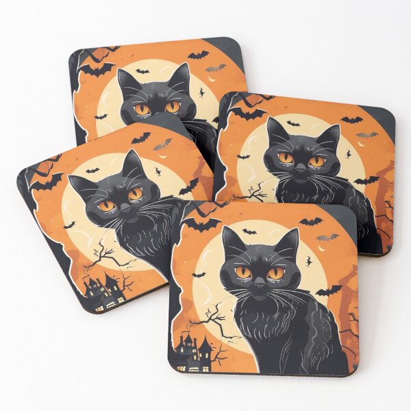 Item preview, black cat in halloween, designed and sold by OxiSkor.