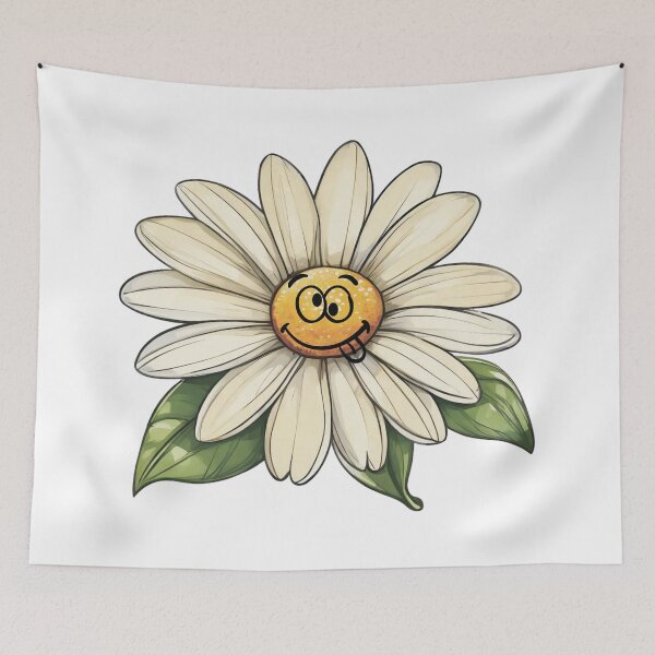 Item preview, A cute flower with a funny face designed and sold by MagelliShop.