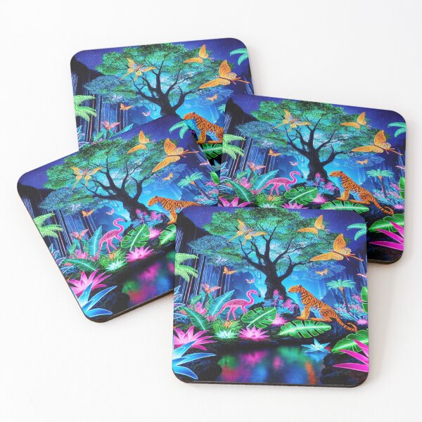 Item preview, Neon Tropical Night Forest designed and sold by Genady.