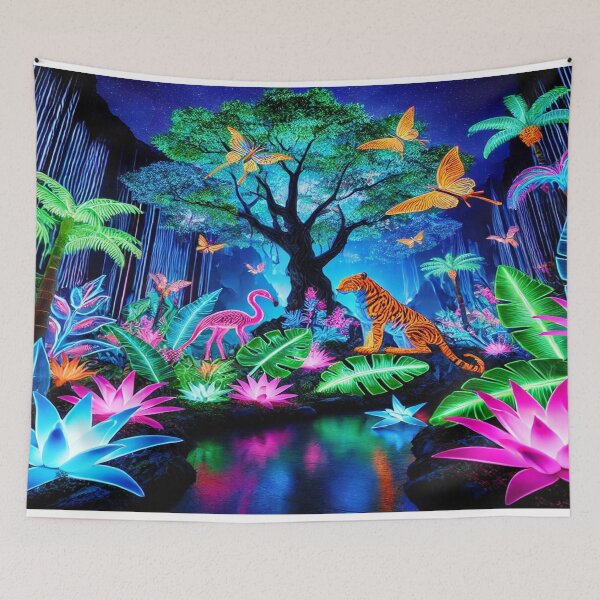 Item preview, Neon Tropical Night Forest designed and sold by Genady.