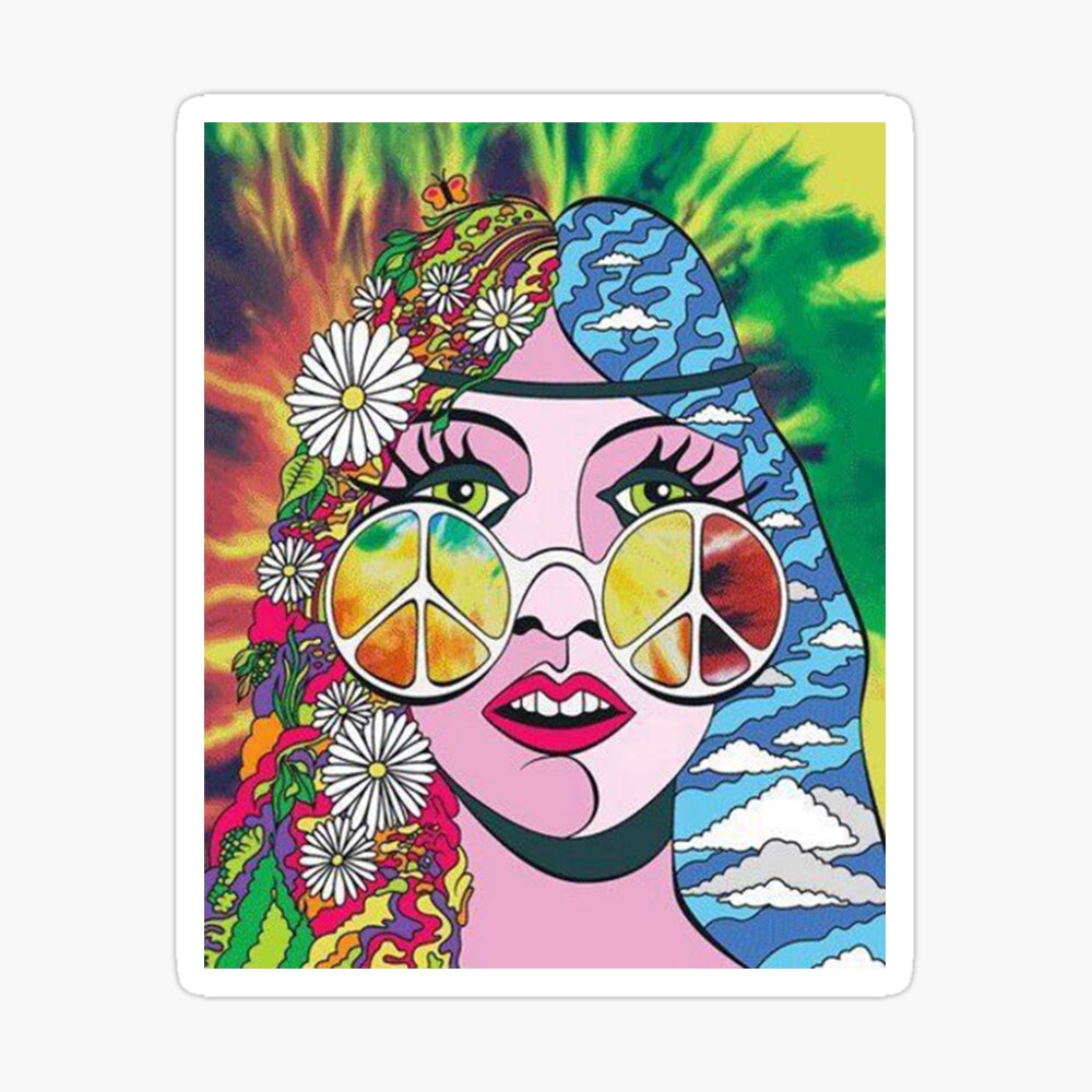 70s hippy love peace art | Poster