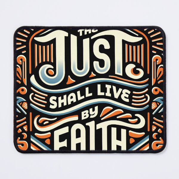 Item preview, The Just Shall Live By Faith - Martin Luther designed and sold by Reformed Shirt Co..