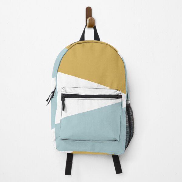 Item preview, DUCK EGG BLUE, GOLD and WHITE GEOMETRIC DESIGN PRINT designed and sold by RachelMacht.