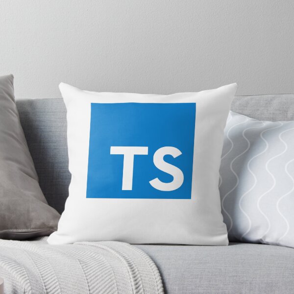 Item preview, TypeScript Unofficial White TS Text Logo T-Shirt designed and sold by Rainwater Merch.