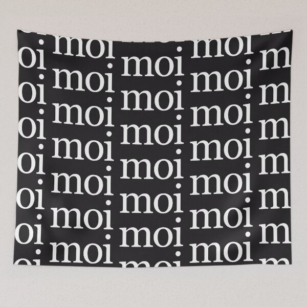 Item preview, Moi me french White on black HD HIGH QUALITY ONLINE STORE designed and sold by bard-art.