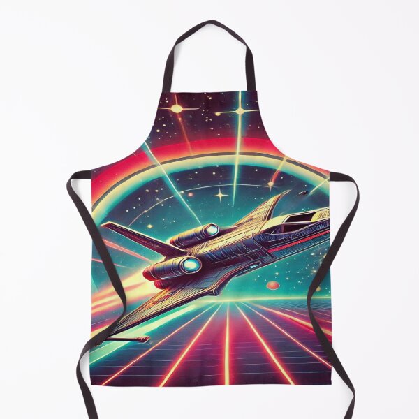 Item preview, Nave espacial retro de neón designed and sold by Genady.