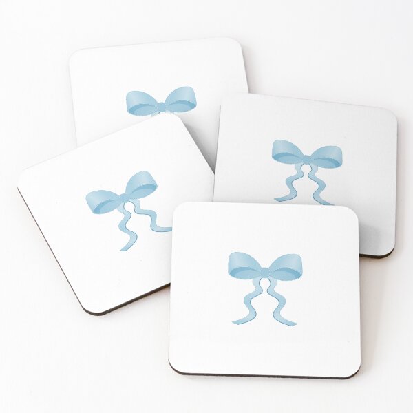 Item preview, Cute Girly Pastel Blue Bows designed and sold by Lindsay Marie Patterns.