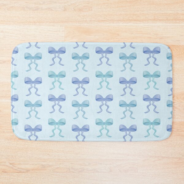 Item preview, Cute Girly Pastel Blue Bows designed and sold by Lindsay Marie Patterns.