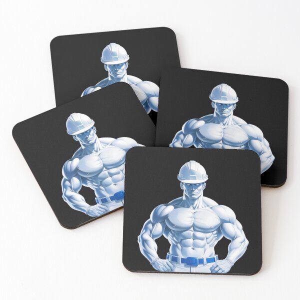 Item preview, Construction Worker 80s 90s Airbrush Style Artwork designed and sold by bearslover.