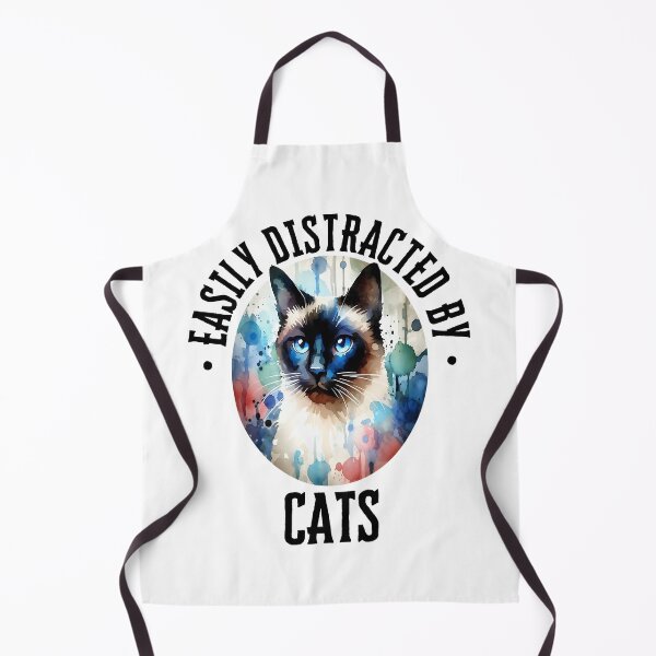 Item preview, Easily Distracted By Cats | Cute Siamese Cat designed and sold by Chic-Fun.