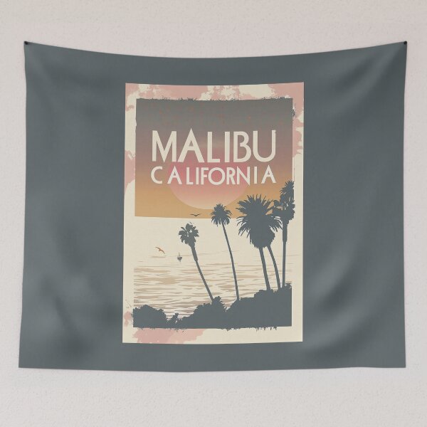 Item preview, A Vintage Travel Illustration of Malibu - California  designed and sold by GoodOldVintage.