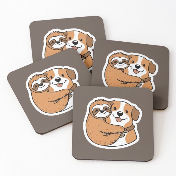 Item preview, Cute Sloth and Dog Friendship for Pug Lover designed and sold by Laugh-Lines.