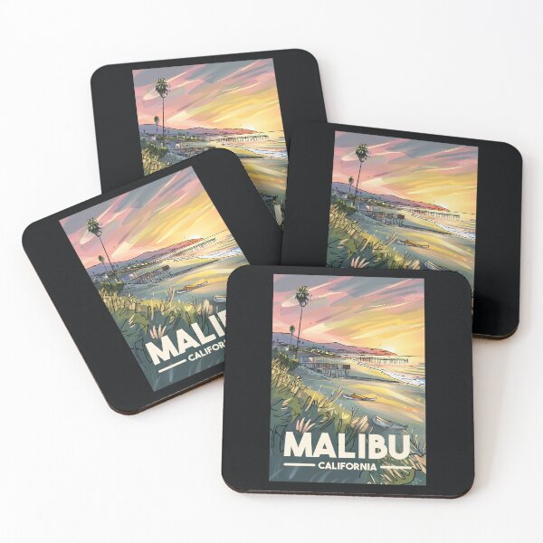 Item preview, A Vintage Travel Illustration of Malibu - California  designed and sold by GoodOldVintage.
