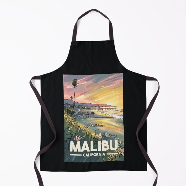 Item preview, A Vintage Travel Illustration of Malibu - California designed and sold by GoodOldVintage.