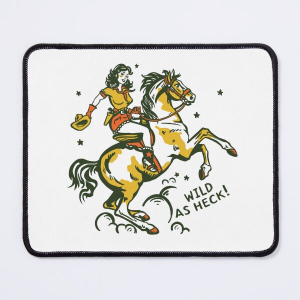 Item preview, "Wild As Heck" Hand Illustrated Cowgirl Design, Style #2 designed and sold by The Whiskey Ginger Design Shop.