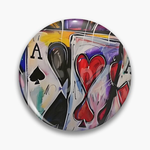Item preview, Vibrant Abstract Composition of Playing Cards - Dynamic Full House with Hearts and Spades designed and sold by OlfactoART Studio.