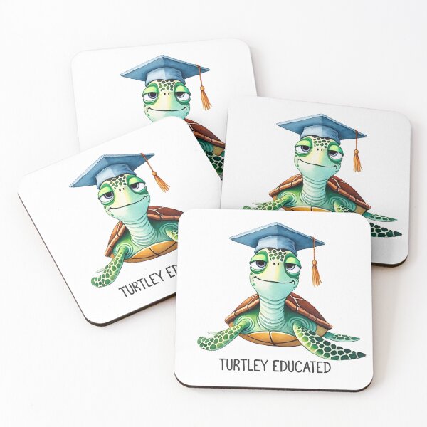 Item preview, Totally Educated "Turtley Educated" | Funny Graduation | The Dude Turtle | Duuude | Chill Turtle | Well-educated designed and sold by Fun-N-Cool-Tees.
