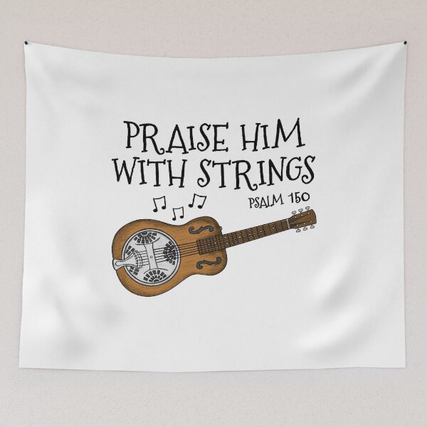 Item preview, Resonator Guitar, Praise Him With Strings, Church Guitarist designed and sold by doodlerob.