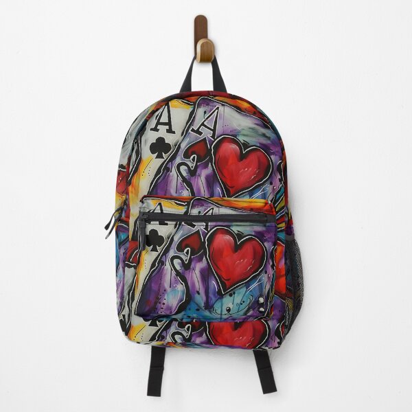 Item preview, Vibrant Explosion of Playing Cards - Aces and Two of Hearts with Swirling Abstract Patterns designed and sold by OlfactoART Studio.