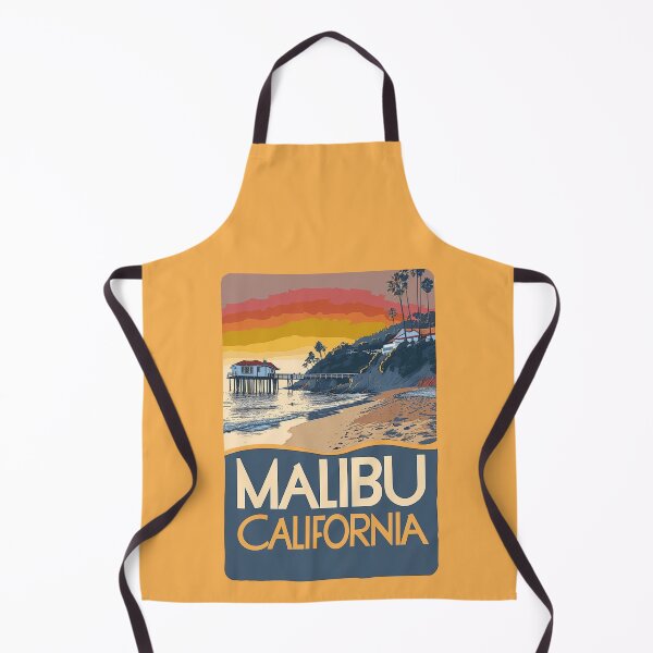 Item preview, A Vintage Travel Illustration of Malibu - California designed and sold by GoodOldVintage.
