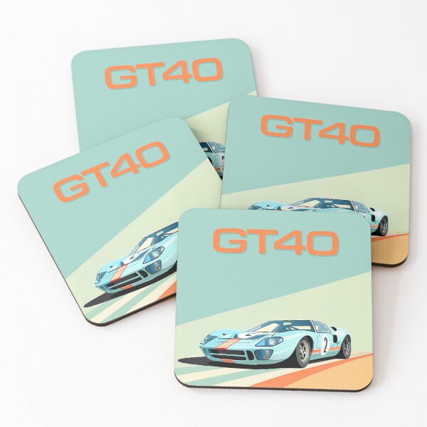 Item preview, 1965 Ford GT40 Racer illustration designed and sold by blackdogshop.