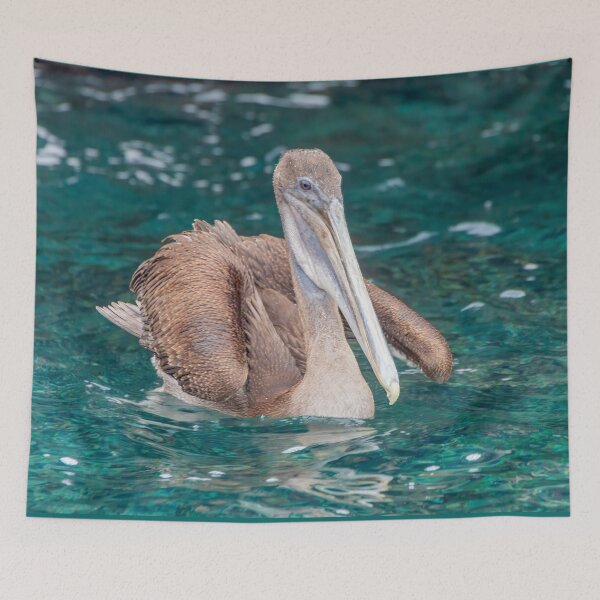 Item preview, Pelican in Crystal Clear Blue Water designed and sold by SafariByMarisa.