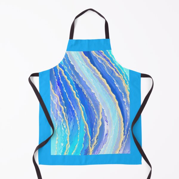 Item preview, Abstract blue and gold lines alcohol ink designed and sold by camilacarvalho.