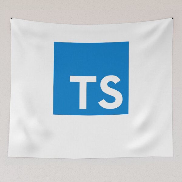 Item preview, TypeScript Unofficial White TS Text Logo T-Shirt designed and sold by Rainwater Merch.