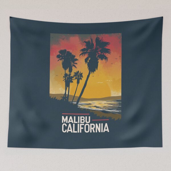 Item preview, A Vintage Travel Illustration of Malibu - California  designed and sold by GoodOldVintage.
