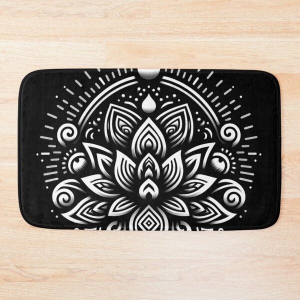 Item preview, Ayurveda Black and White Lotus designed and sold by Simplybe1.