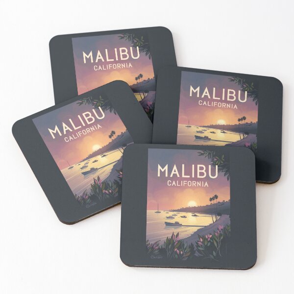 Item preview, A Vintage Travel Illustration of Malibu - California  designed and sold by GoodOldVintage.