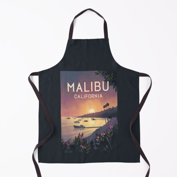 Item preview, A Vintage Travel Illustration of Malibu - California designed and sold by GoodOldVintage.