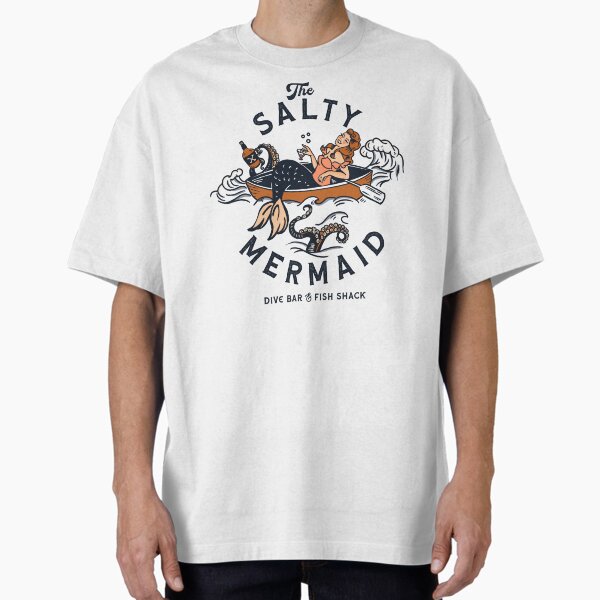 Item preview, "The Salty Mermaid Dive Bar & Fish Shack" Design de voyage rétro cool en forme de sirène designed and sold by The Whiskey Ginger Design Shop.