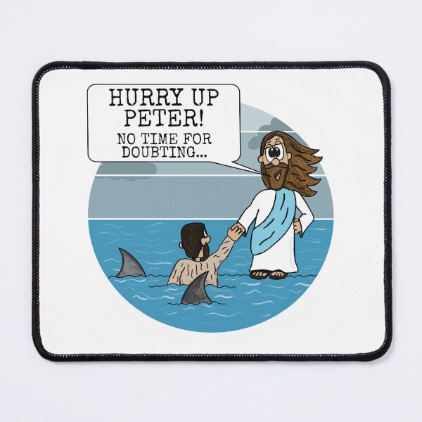 Item preview, Jesus Walking On Water, Matthew 14, Christian Funny designed and sold by doodlerob.