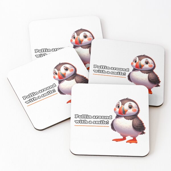 Item preview, Puffin around with a smile! Friendly smiling puffin designed and sold by sopfanna.