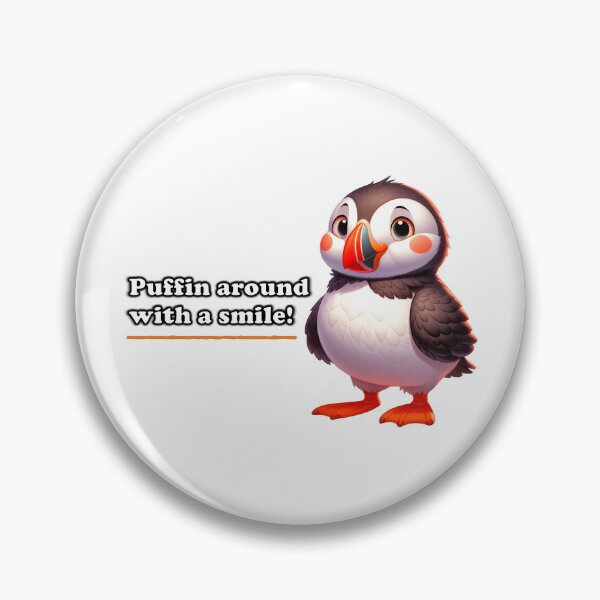 Item preview, Puffin around with a smile! Friendly smiling puffin designed and sold by sopfanna.