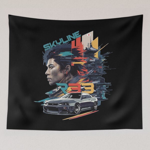 Aperçu de l'œuvre Nissan Skyline R33 créée et vendue par MDK Tees.