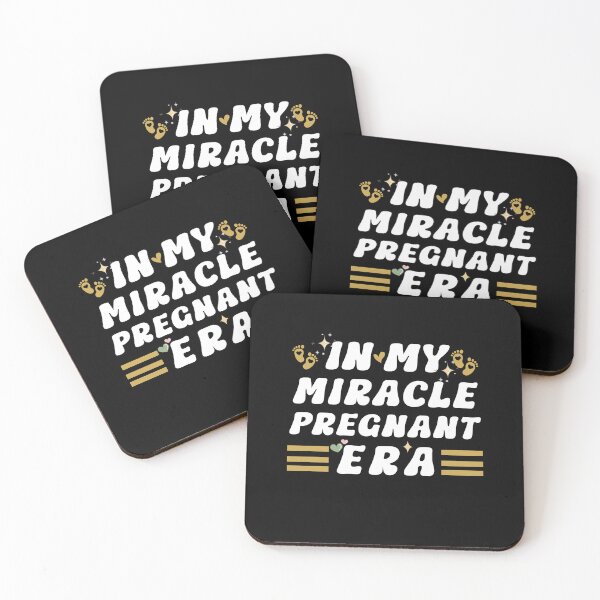 Item preview, In My Miracle Pregnant Era Typographic Pregnancy Announcement Couples Design designed and sold by Raise2Shine.