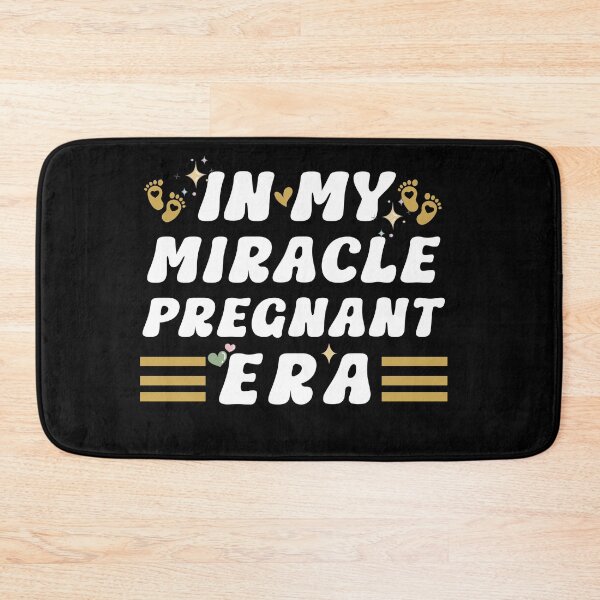 Item preview, In My Miracle Pregnant Era Typographic Pregnancy Announcement Couples Design designed and sold by Raise2Shine.