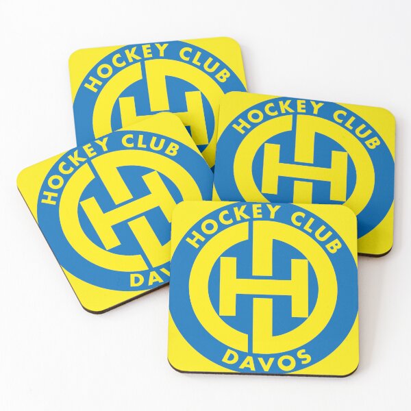 Item preview, HC Davos Switzerland Ice Hockey Logo on Yellow Background designed and sold by thebirdbrand.