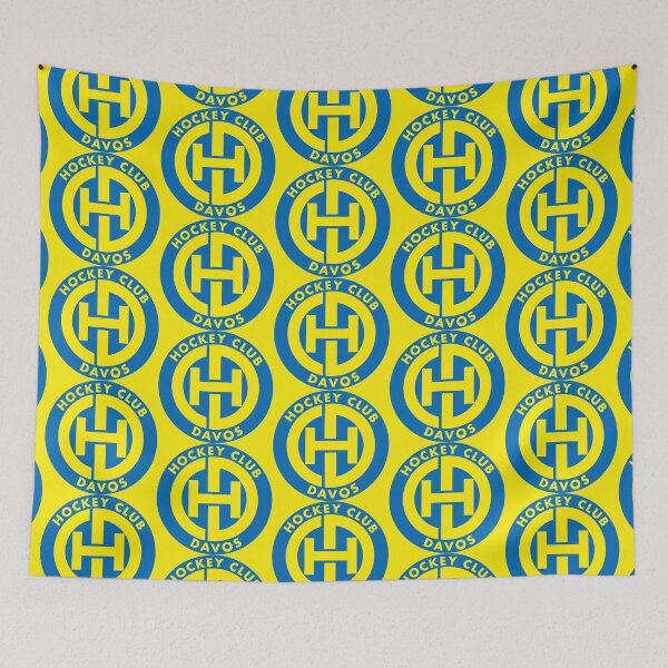 Item preview, HC Davos Switzerland Ice Hockey Logo on Yellow Background designed and sold by thebirdbrand.