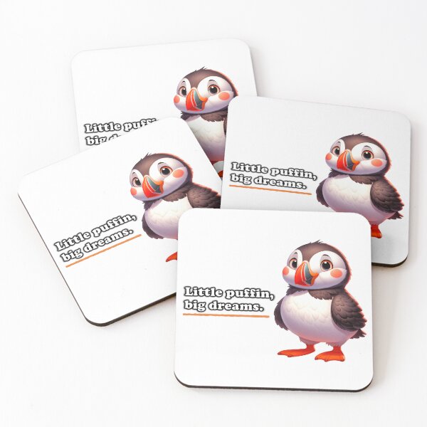 Item preview, Friendly smiling puffin "Little Puffin, big dreams." designed and sold by sopfanna.