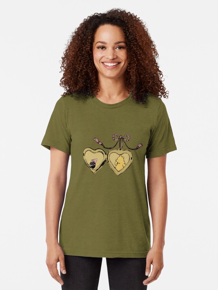 Thumbnail 2 of 7, Tri-blend T-Shirt, Pooh and Piglet Locket design designed and sold by aubreyelise17.